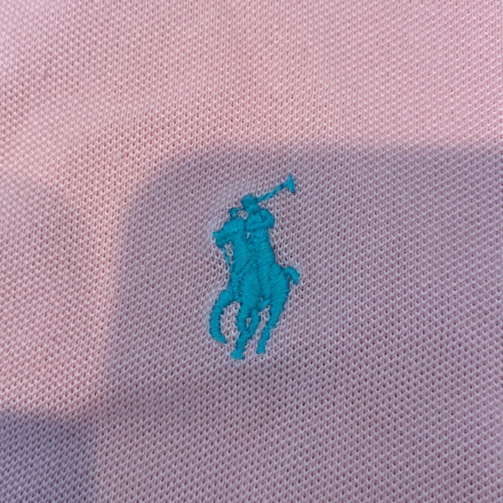 Pink Ralph Lauren blue label junior polo size medium - Picture 3 of 5